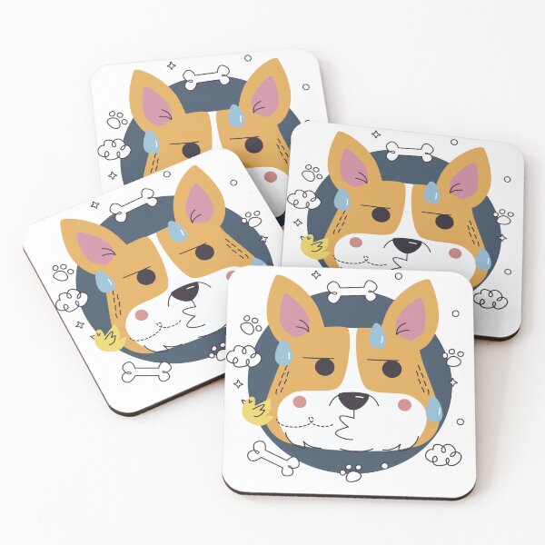 Item preview, Stressed Corgi - Worried Dog Illustration designed and sold by DoggoSay.