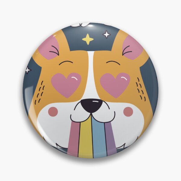 Item preview, Rainbow Love Corgi - Heart Eyes & Rainbow Delight designed and sold by DoggoSay.