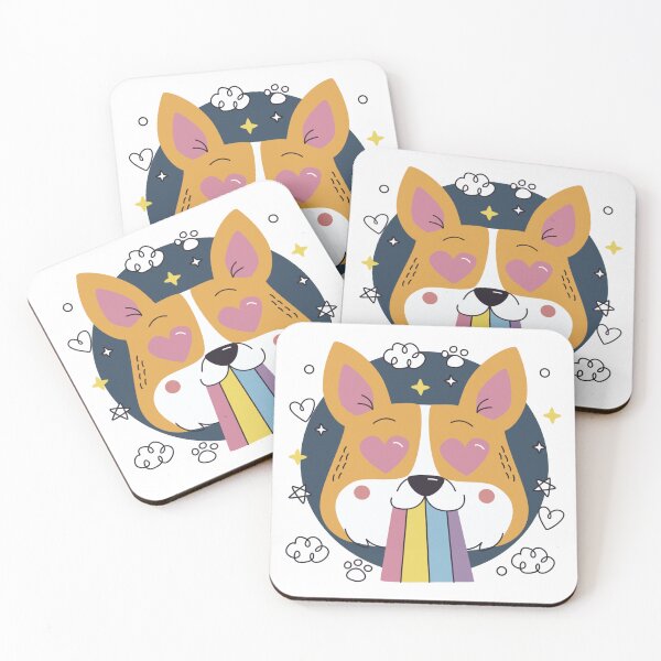 Item preview, Rainbow Love Corgi - Heart Eyes & Rainbow Delight designed and sold by DoggoSay.