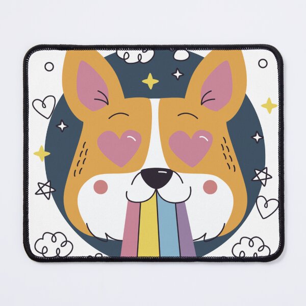 Item preview, Rainbow Love Corgi - Heart Eyes & Rainbow Delight designed and sold by DoggoSay.