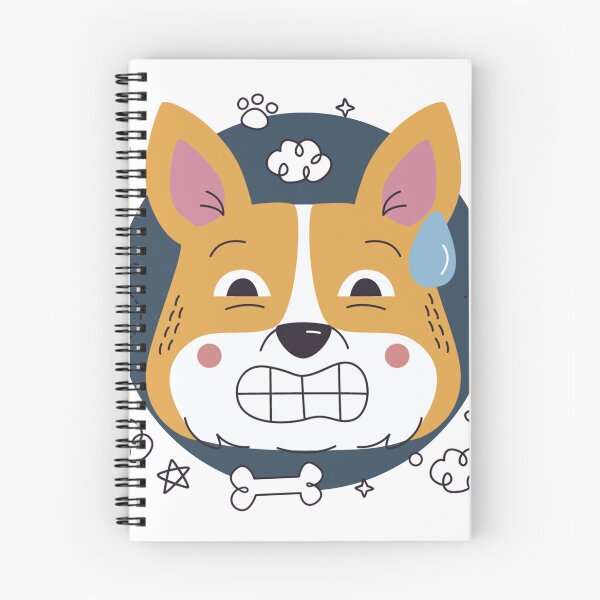 Item preview, Nervous Corgi - Anxious Dog Gritted Teeth & Sweat designed and sold by DoggoSay.