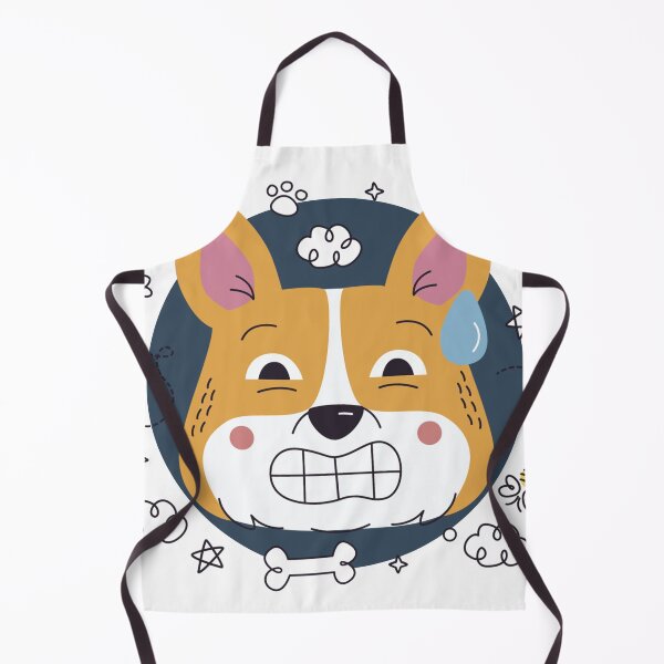 Item preview, Nervous Corgi - Anxious Dog Gritted Teeth & Sweat designed and sold by DoggoSay.