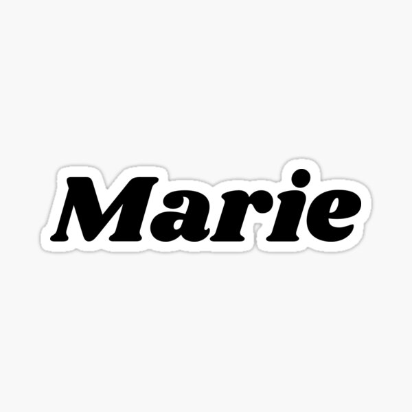 Marie Name Tag Stickers for Sale | Redbubble
