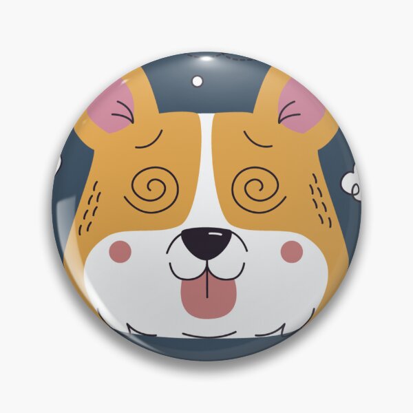 Item preview, Dizzy Corgi - Spiraling Eyes Dog Illustration designed and sold by DoggoSay.