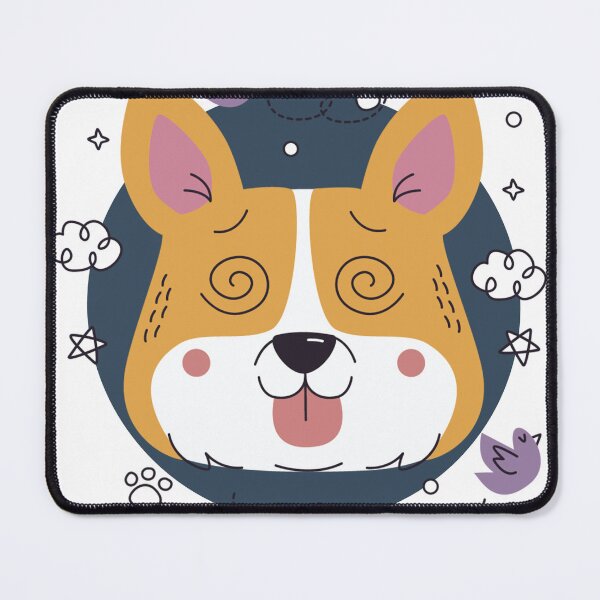 Item preview, Dizzy Corgi - Spiraling Eyes Dog Illustration designed and sold by DoggoSay.