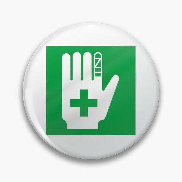 Item preview, First Aid White Hand Green Square Logo designed and sold by Abstract65.
