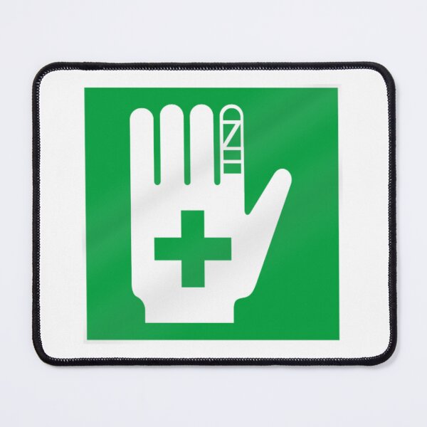 Item preview, First Aid White Hand Green Square Logo designed and sold by Abstract65.