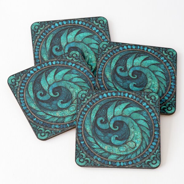 Item preview, New Zealand Māori Paua Pattern Koru Design 434 designed and sold by GrinGalore.