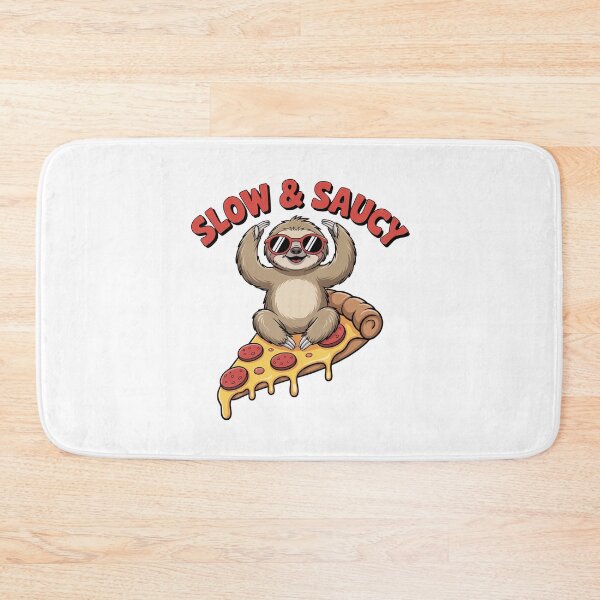 Item preview, Slow & Saucy Sloth Pizza Yoga – Funny Sloth designed and sold by MagicWander.