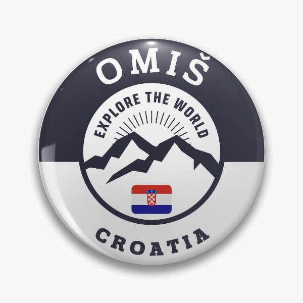 Item preview, Omiš Croatia Black and White Crest designed and sold by World Designs.