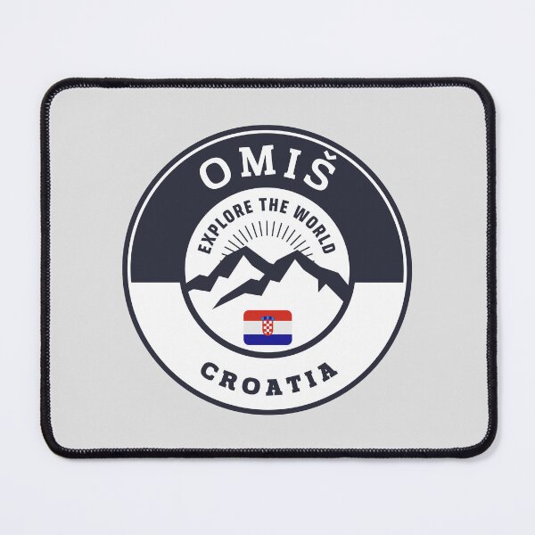 Item preview, Omiš Croatia Black and White Crest designed and sold by World Designs.