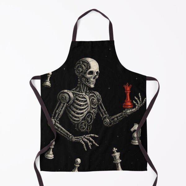 Item preview, Cyborg Skeleton Chessmaster Macabre Dark Surreal designed and sold by Shoot-The-Moon.