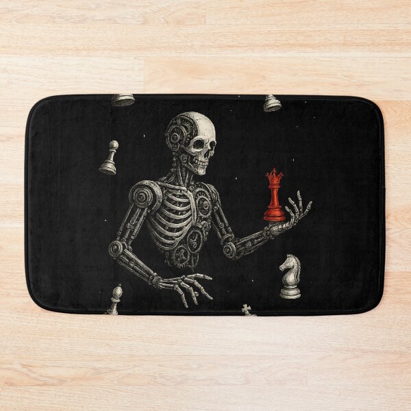 Item preview, Cyborg Skeleton Chessmaster Macabre Dark Surreal designed and sold by Shoot-The-Moon.