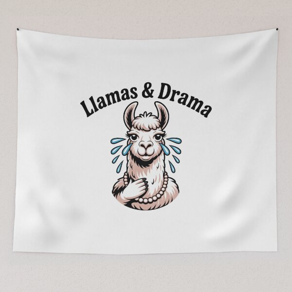 Item preview, Llamas & Drama – Funny Soap Opera Llama designed and sold by MagicWander.