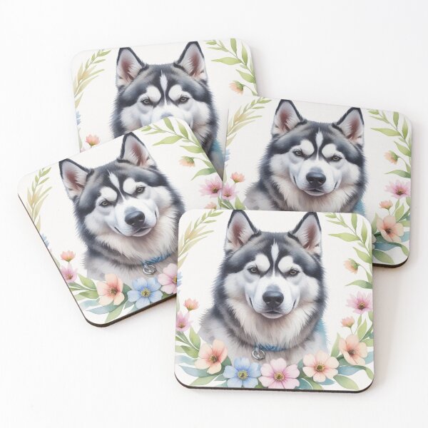 Item preview, Celia the Dreamy Husky – Boho Spirit Dog Art Print designed and sold by WhiskerTales.
