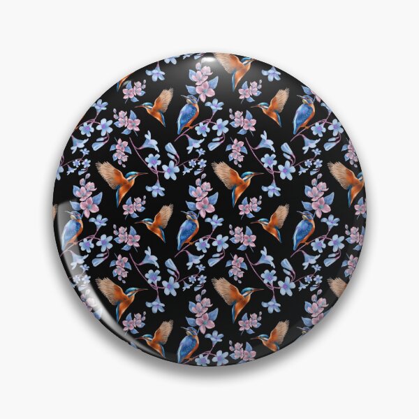 Item preview, Colorful birds and flowers take center stage in an elegant fabric design designed and sold by Ms. Iryna.