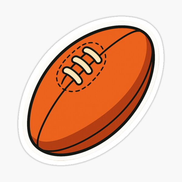 Item preview, Red AFL Ball / Footy  designed and sold by Footys & Flowers Sticker Shop.