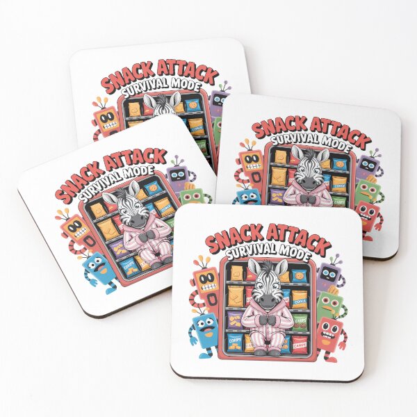 Item preview, Snack Attack Survival Mode – Funny Zebra in Pajamas Hiding in Vending Machine designed and sold by MagicWander.
