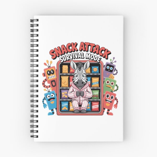 Item preview, Snack Attack Survival Mode – Funny Zebra in Pajamas Hiding in Vending Machine designed and sold by MagicWander.