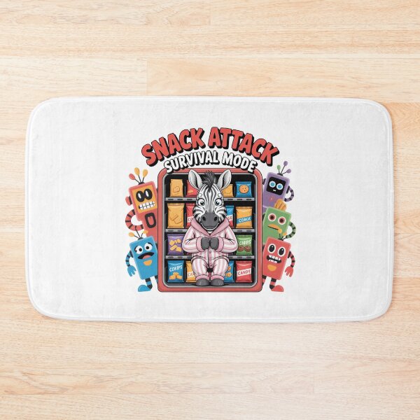 Item preview, Snack Attack Survival Mode – Funny Zebra in Pajamas Hiding in Vending Machine designed and sold by MagicWander.