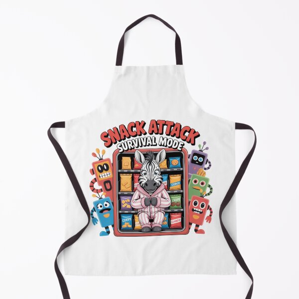 Item preview, Snack Attack Survival Mode – Funny Zebra in Pajamas Hiding in Vending Machine designed and sold by MagicWander.