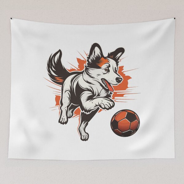 Item preview, Dog playing soccer designed and sold by Jendrik1507.