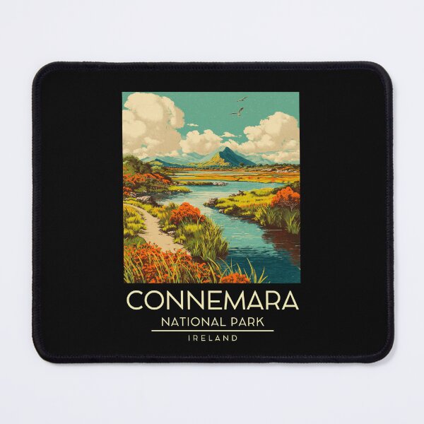 Item preview, A Vintage Illustration of Connemara National Park - Ireland  designed and sold by GoodOldVintage.