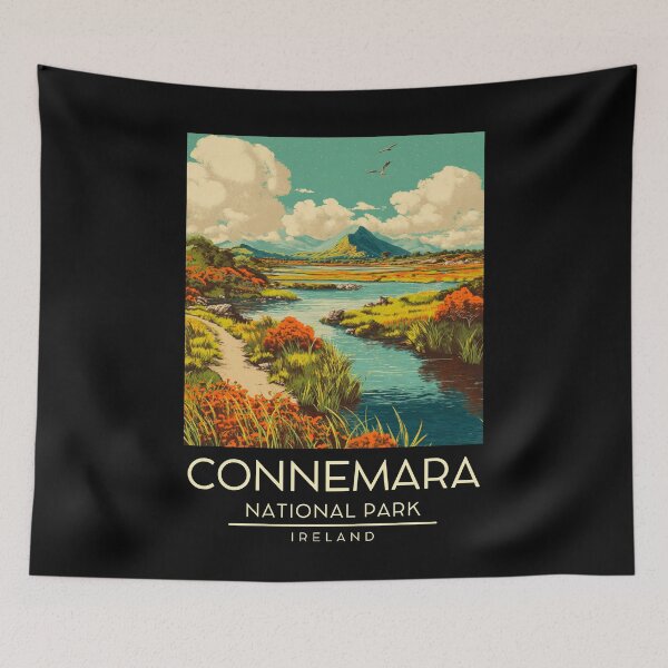 Item preview, A Vintage Illustration of Connemara National Park - Ireland  designed and sold by GoodOldVintage.