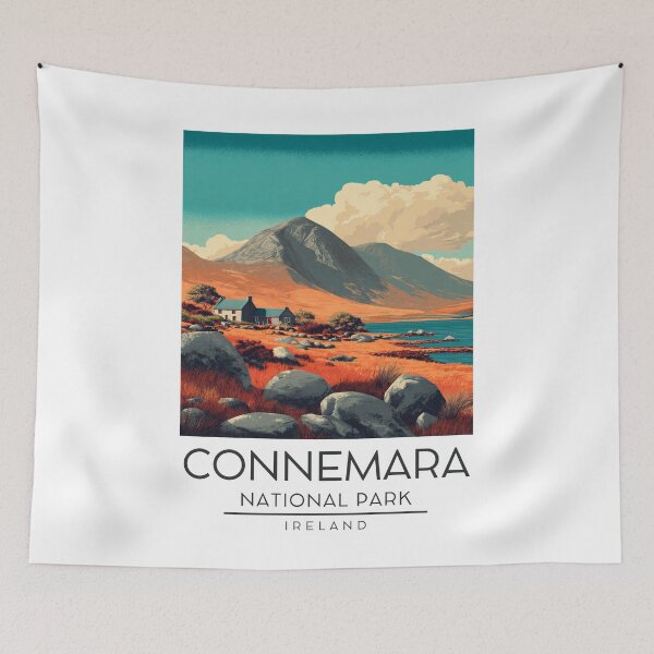 Item preview, A Vintage Illustration of Connemara National Park - Ireland  designed and sold by GoodOldVintage.