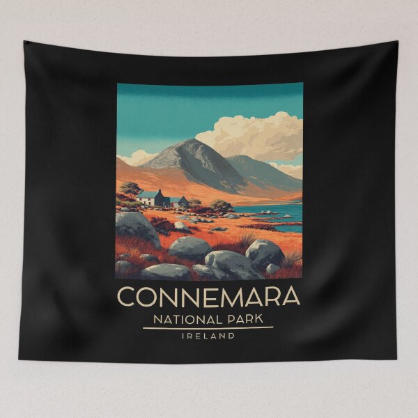 Item preview, A Vintage Illustration of Connemara National Park - Ireland  designed and sold by GoodOldVintage.
