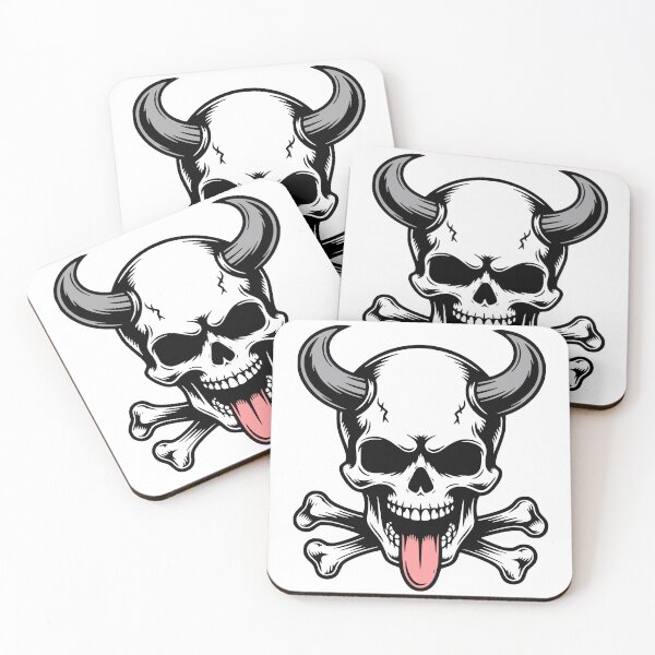 Item preview, Horned Skull designed and sold by Angry Swan Designs.
