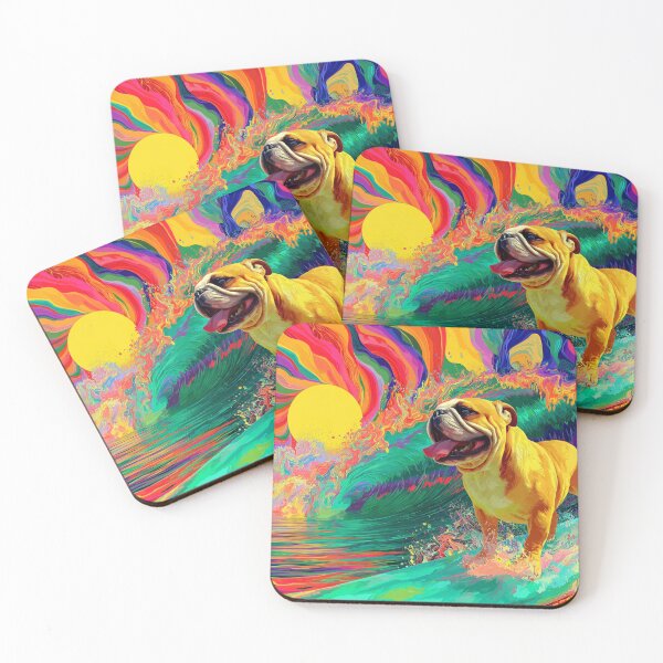 Item preview, Psychedelic Surfing Bulldog designed and sold by Arthoughts.