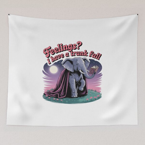 Item preview, Dramatic Elephant with Cape Reciting Poetry Funny designed and sold by MagicWander.