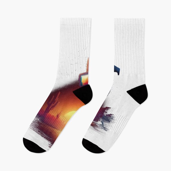 Item preview, Glitchy Neon Sunset Cactus designed and sold by Raleigh Awesome.