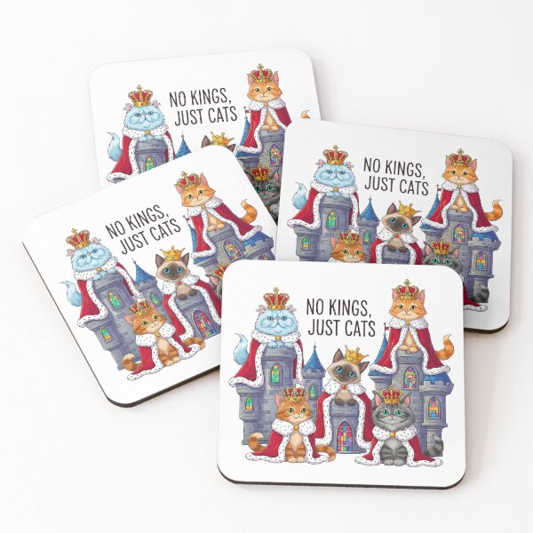 Item preview, Playful Pandemonium: No Kings Just Cats Funny Cartoon designed and sold by j-2k.