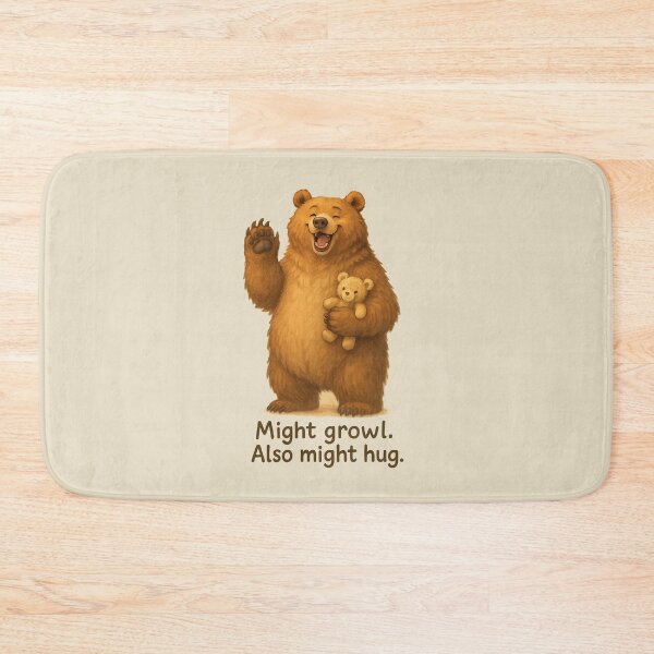 Item preview, Might growl. Also might hug.  designed and sold by pomidora-art.
