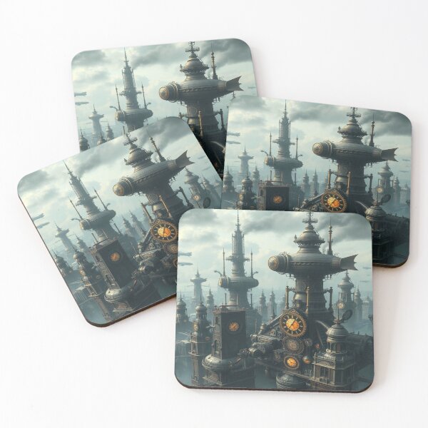 Item preview, Clockwork Skyline – Between smoke and gears floats the dream of the Steampunk City designed and sold by FotoworldEdel.