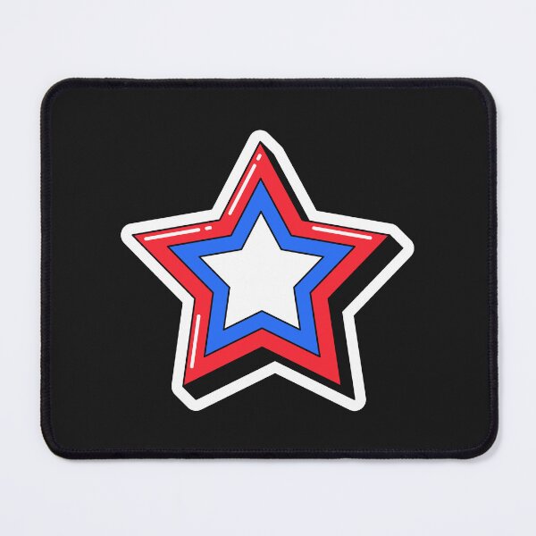 Item preview, Red blue star illustration, pop art designed and sold by artskill2k17.