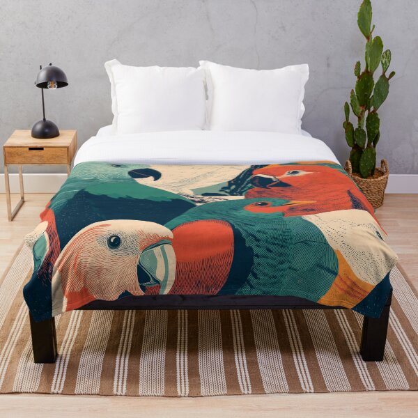 Item preview, Ilustración artística de loros tropicales coloridos designed and sold by Altered Pixels.
