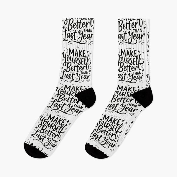 Item preview, Make Yourself Better Than Last Year – Motivational Growth Quote Art designed and sold by GRITMOOD.