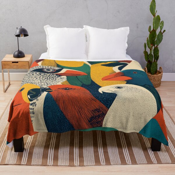 Item preview, Exotic Colorful Birds Pattern Graphic Art Print designed and sold by Altered Pixels.