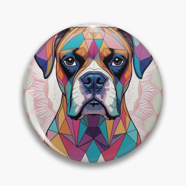 Artikelvorschau, Zeke der Boxer – Mandala Spirit Dog Art entworfen und verkauft von WhiskerTales.