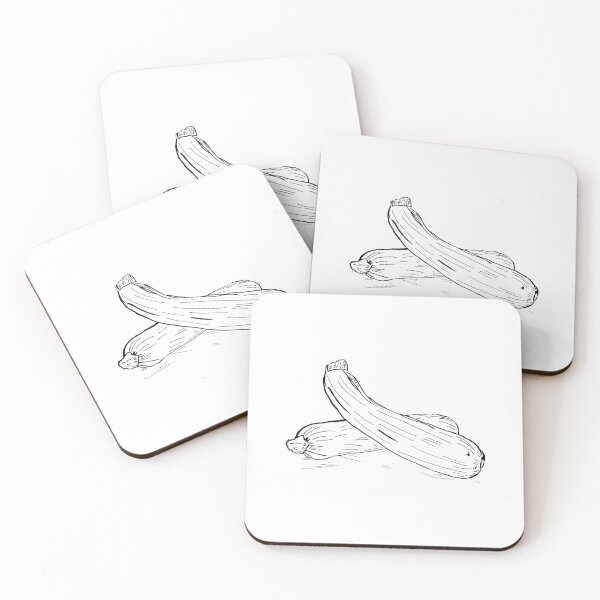Item preview, Two Zucchini BW designed and sold by katherine montalto.