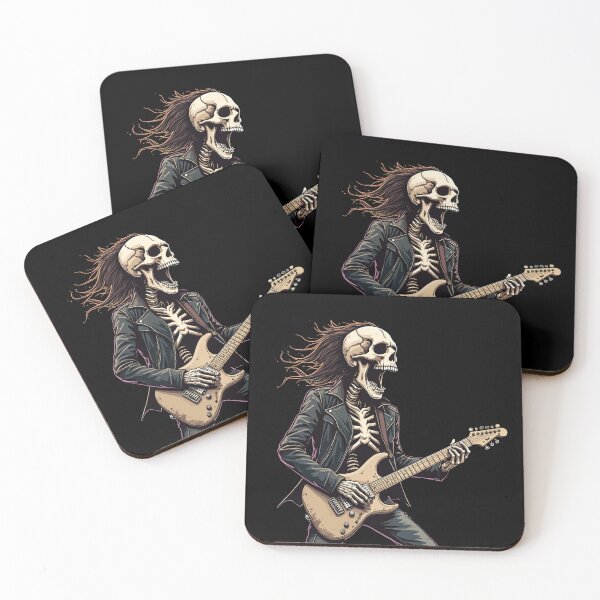 Item preview, Skeleton playing electric guitar designed and sold by Danh Style.