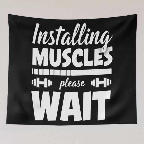 Item preview, Installing Muscles – Funny Gym Loading Quote for Fitness Motivation designed and sold by GRITMOOD.