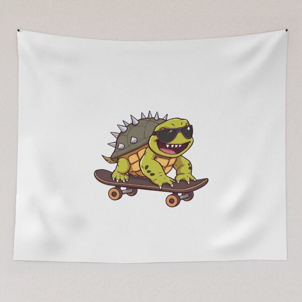 Item preview, Skater Punk Turtle – Spiky Shell, Cool Ride designed and sold by DaniArtDesign81.