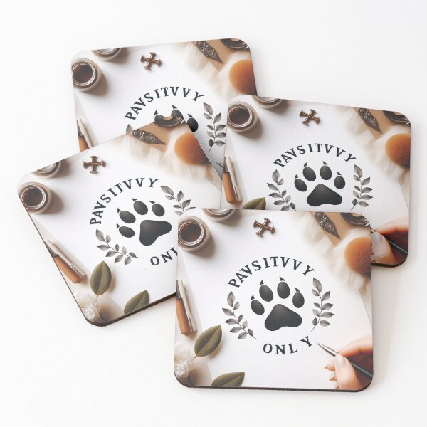 Item preview, Pawsitivity Only – Minimalist Paw Print & Positive Vibes Design designed and sold by ashokreddy343.