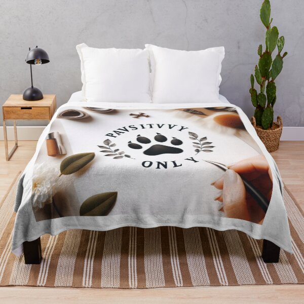 Item preview, Pawsitivity Only – Minimalist Paw Print & Positive Vibes Design designed and sold by ashokreddy343.