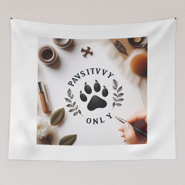 Item preview, Pawsitivity Only – Minimalist Paw Print & Positive Vibes Design designed and sold by ashokreddy343.