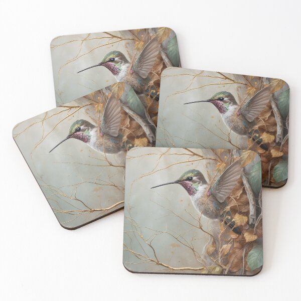 Item preview, Veinbound Hummingbird – Autumn Elegance in Flight by LaLi Designs designed and sold by LaLi-Designs.